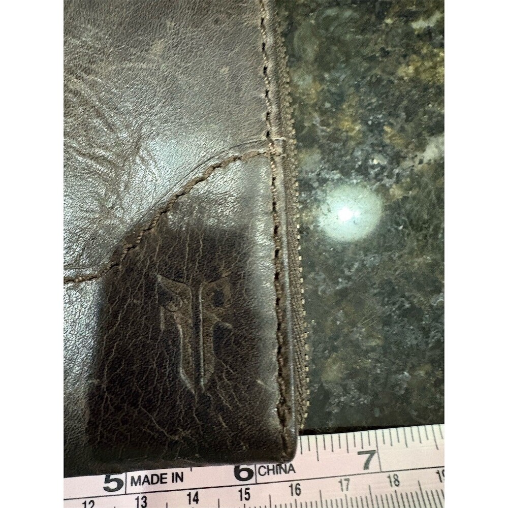 Frye Wristlet Wallet Womens One Size Brown Zip Pouch Clutch Detachable - Picture 2 of 8